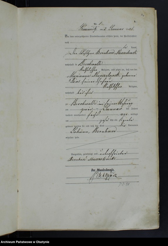 Obraz 4 z jednostki "Geburts-Haupt-Register Nr 1 -85, 1-77, 1-92, 1-76"