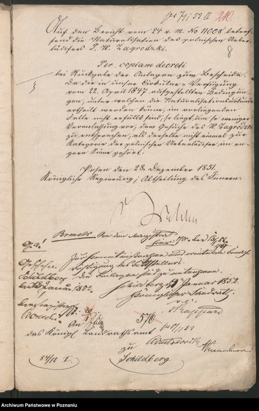 Obraz 12 z jednostki "A. betr. die polizeiliche Beaufsichtigung des polnischen Überläufers Paul /Wladislaus/ Zagrodzki zu Schildberg jetzt Godziętowo"