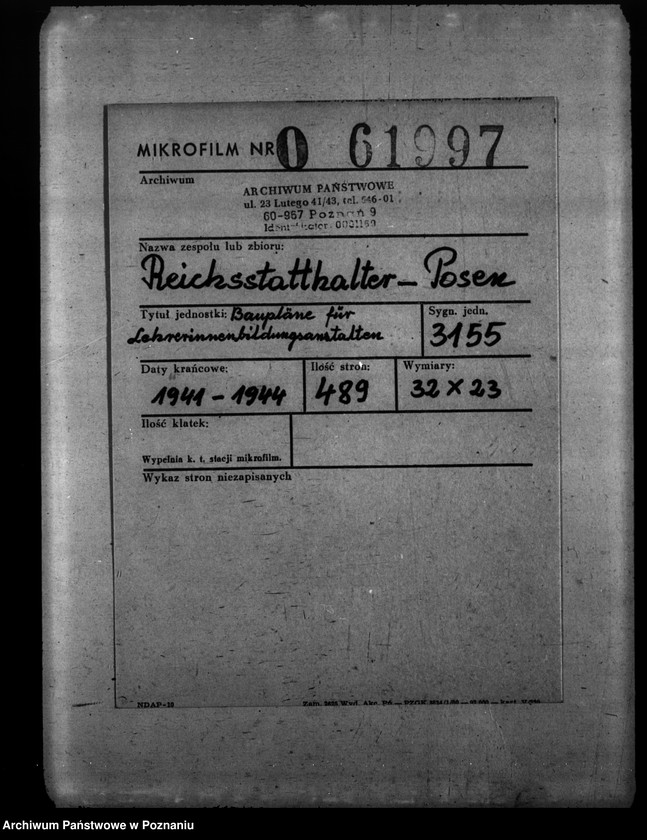 Obraz 2 z jednostki "Baupläne für Lehrerinnenbildungsanstalten"