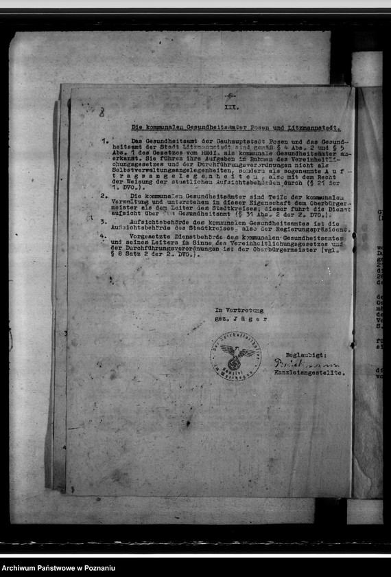 Obraz 12 z jednostki "Mitarbeit der Gesundheitsämter auf verschiedenen Gebieten der Verwaltung"