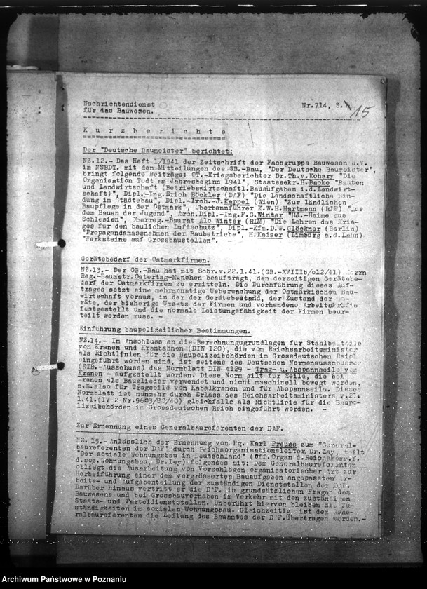 Obraz 20 z jednostki "Nachrichtendienst für das Bauwesen"