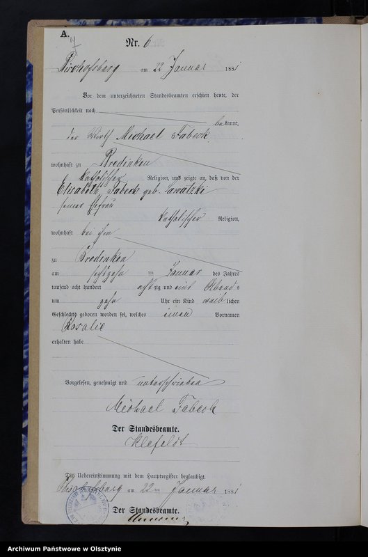 image.from.team "Urząd Stanu Cywilnego w Stanclewie pow. biskupiecki (dawny pow. reszelski)"