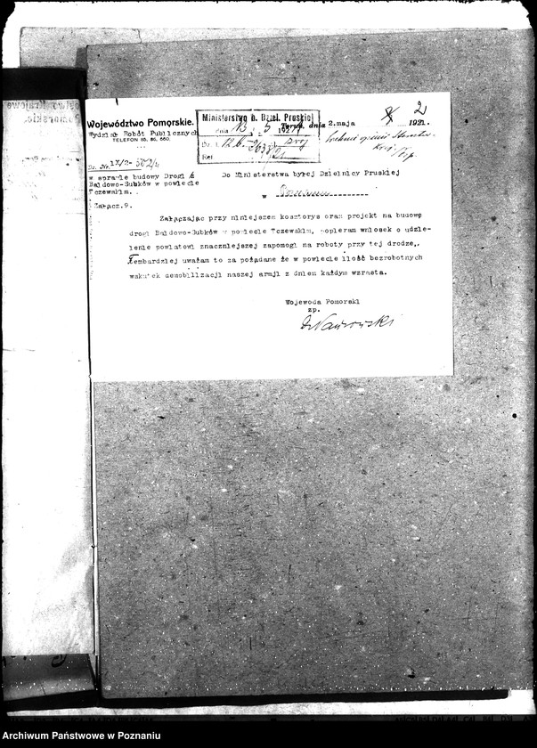 Obraz 6 z jednostki "{Subwencja i kredyty na budowę dróg w powiecie Tczew]"