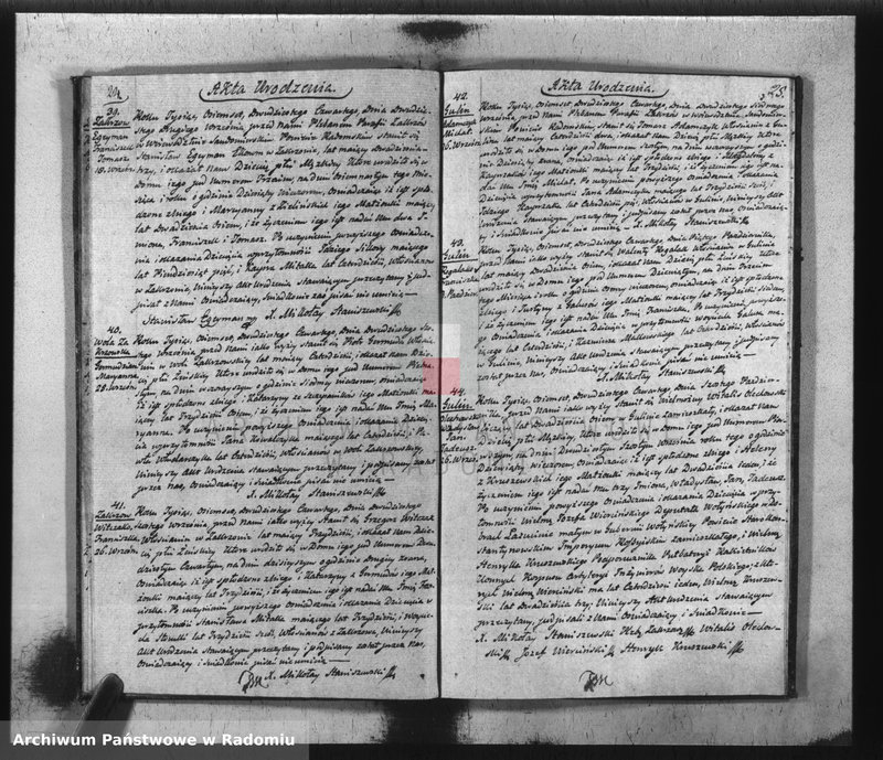 image.from.unit.number "Akta Stanu Cywilnego Parafii Zakrzów Urodzeń, Małżeństw, Zejścia na Rok 1824"