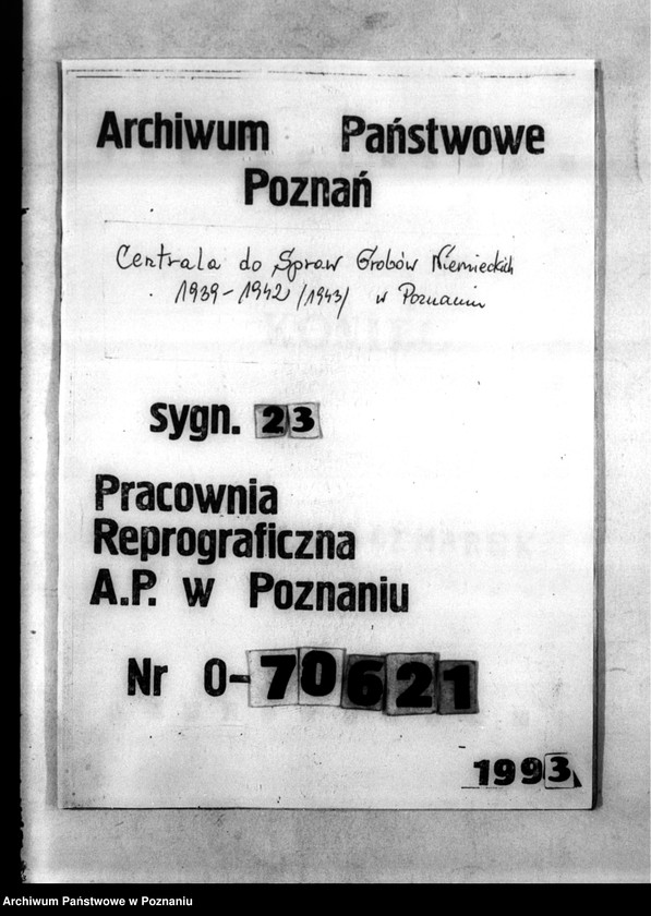 Obraz 1 z jednostki "Überlassung des Forts IX a, w Poznaniu na rzecz Centrali"