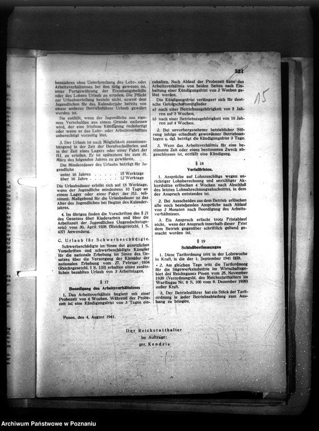 Obraz 18 z jednostki "Anordnung und Erlasse über Wohnung und Mietpolitik im Reichsgau Wartheland"