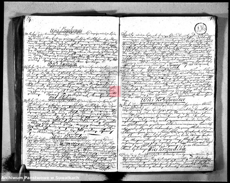 Obraz 10 z jednostki "Księga aktu ślubnego gminy suwalskiey, powiatu dąbrowskiego w departamencie łomżyńskim na rok 1810 1 Maja po 1 Maja 1811 roku"