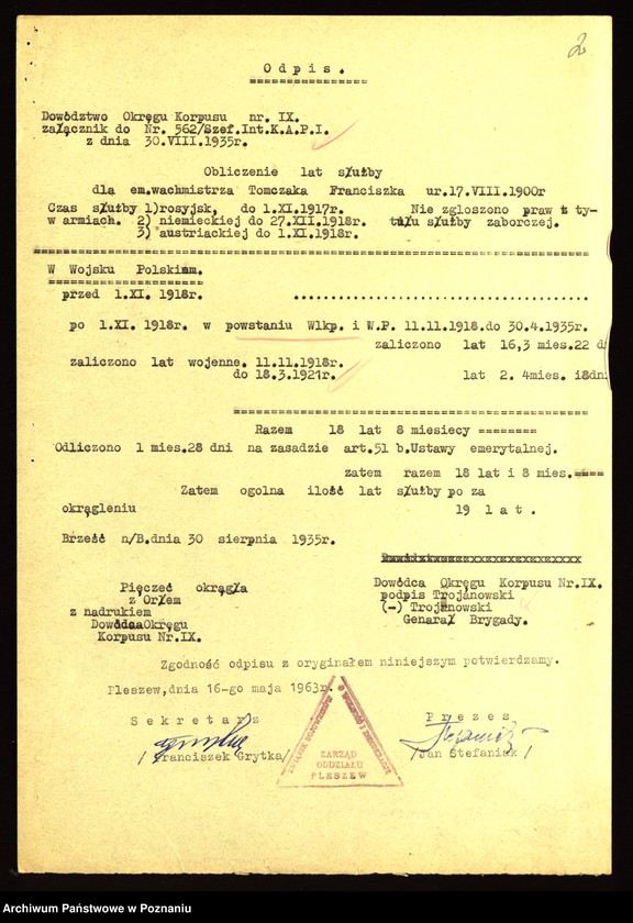 Obraz 18 z jednostki "Życiorysy powstańców wielkopolskich: T - tom ll /Tomczak Franciszek - Tyrakowski Franciszek/."