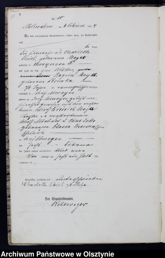 Obraz 13 z jednostki "Sterbe-Haupt-Register Nr 1 - 66"