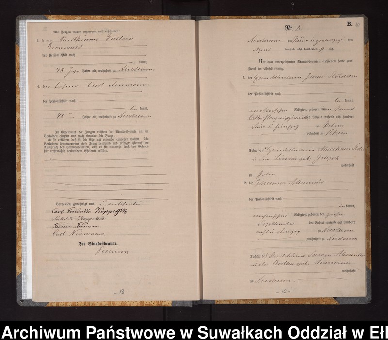 image.from.unit.number "Heiraths-Haupt-Register des Königlich Preussischen Standes-Amtes Stadt Nicolaiken Kreis Sensburg"