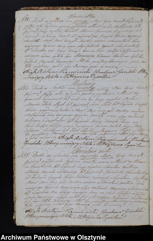 image.from.unit.number "Duplikat Aktów Urodzenia, Zaślubień, Zeyścia z Roku 1855 z Parafij Grzebskiey"