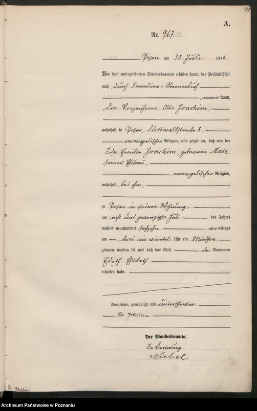 Obraz 13 z jednostki "Księga miejscowa urodzeń tom III [Rejestr główny urodzeń]"