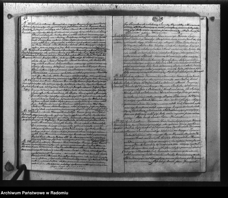 image.from.unit.number "Dupplikat metryk religijno - cywilnych kościoła Głowaczewskiego na Rok Pański 1829"