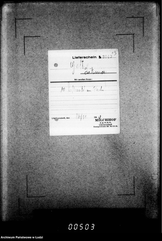 Obraz 17 z jednostki "Quittungen- Lieferscheine Desinfektionsanstalt"