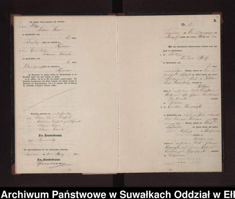 image.from.unit.number "Heiraths-Neben-Register des Preussischen Standes-Amtes Rydzewen Kreis Loetzen"