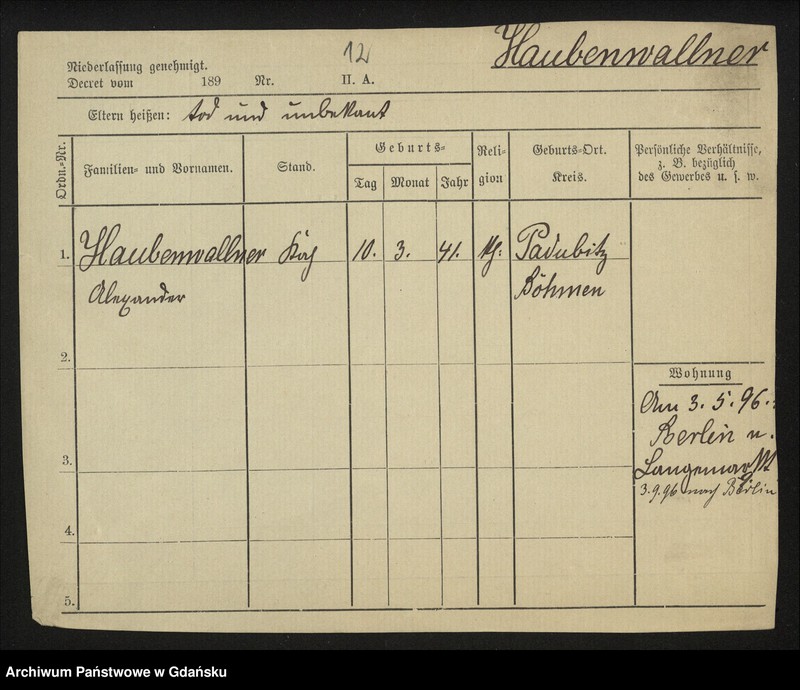 image.from.unit.number "Karty meldunkowe: Haub - Hauschutz"