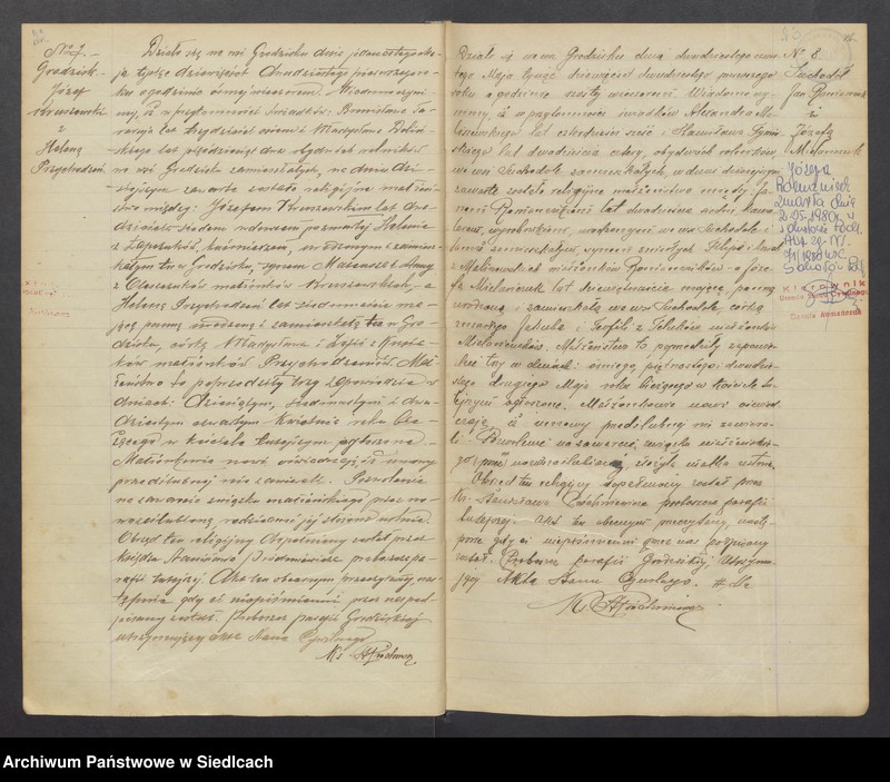 image.from.unit.number "Unikat aktów stanu cywilnego zaślubionych Parafii Grodzisk od 1919 roku do 1937 roku"