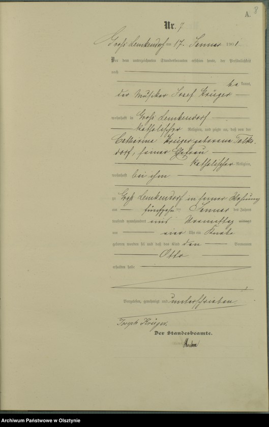 image.from.unit.number "Geburts-Haupt-Register Nr 1 - 106"