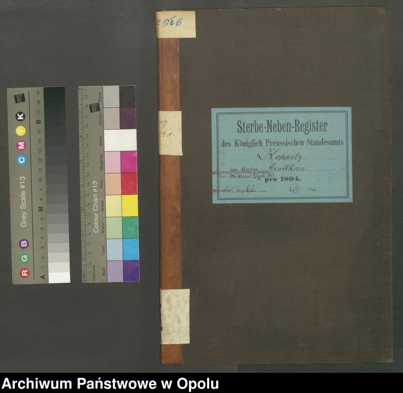Obraz 2 z jednostki "Sterbe-Neben-Register Standesamts Koppitz pro 1894"