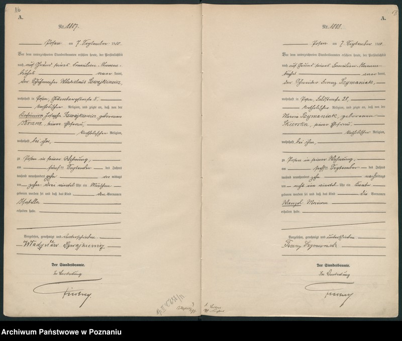 Obraz 11 z jednostki "Księga miejscowa urodzeń tom IV [Rejestr główny urodzeń]"