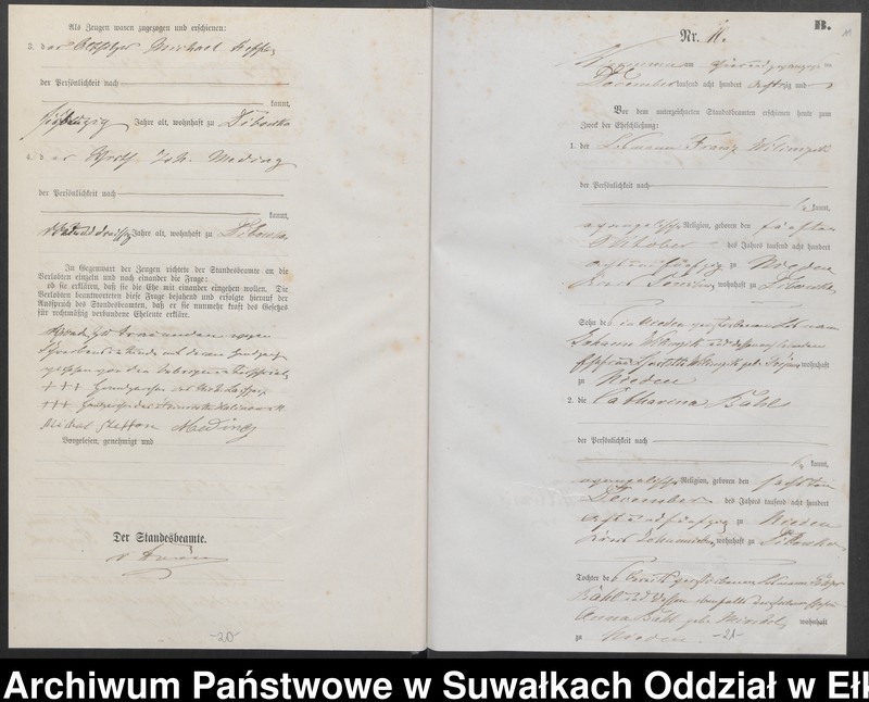 image.from.unit.number "Heiraths-Haupt-Register des Königlich Preussischen Standes-Amtes Guszianka Kreis Sensburg"