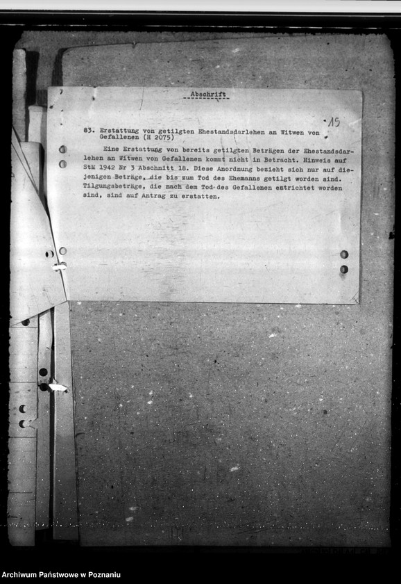 Obraz 19 z jednostki "Ehestandsdarlehen"