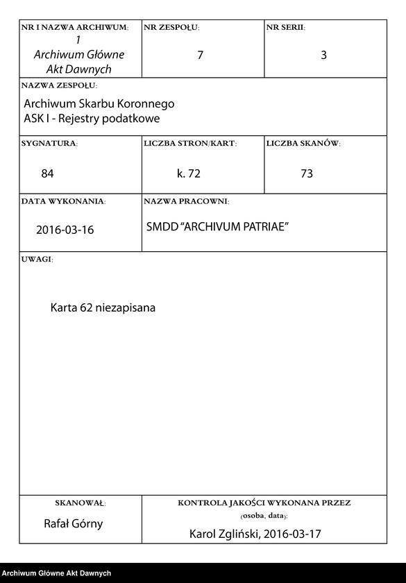 image.from.unit.number "Regestrum exactionum publicarum Radomiensis, Opocznensis et Chanczinensis districtuum --."