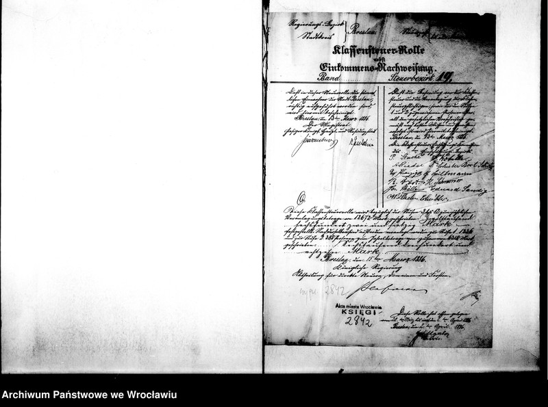 image.from.unit.number "Klassensteuerrolle nebst Eikommens - Nachweisung"