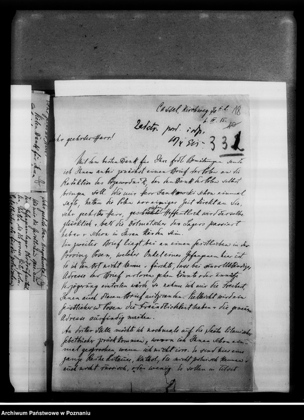 Obraz 18 z jednostki "Korespondencja- listy jeńców wojennych o pomoc materialną z obozu Cassel."