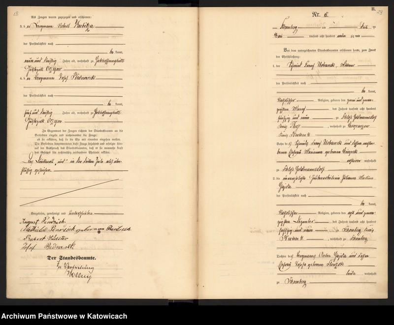 image.from.unit.number "Księga Małżeństw [ Heiraths-Haupt-Register ] nr 1 - 70"