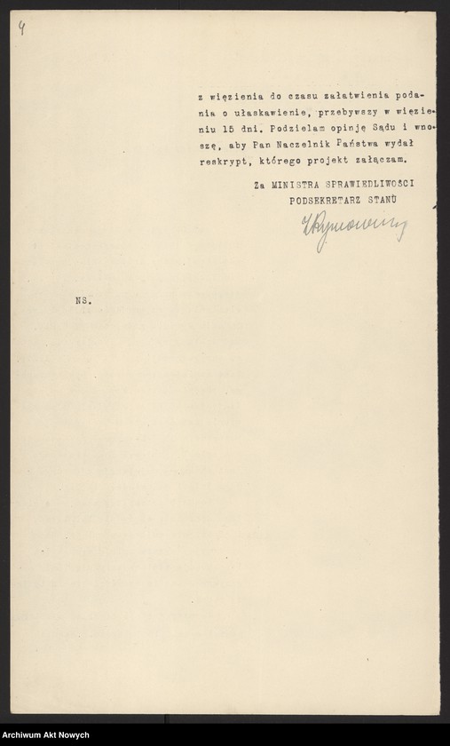 image.from.unit.number "Ułaskawienia z b. Kongresówki - uwzględnione, dotyczące zabójstw, uszkodzeń ciała, gwałtu, oporu wobec urzędnika, niedopełnienia obowiązków wojskowych i niedbalstwa, kradzieży, pokątnego gorzelnictwa, łapówkarstwa, fałszywych zeznań oraz podżegania w 1919 r. pracowników Szpitala Przemienienia Pańskiego w W-wie do strajku"