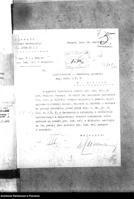 Obraz 12 z jednostki "Pow. lekarz Weterynaryjny Witkowo"