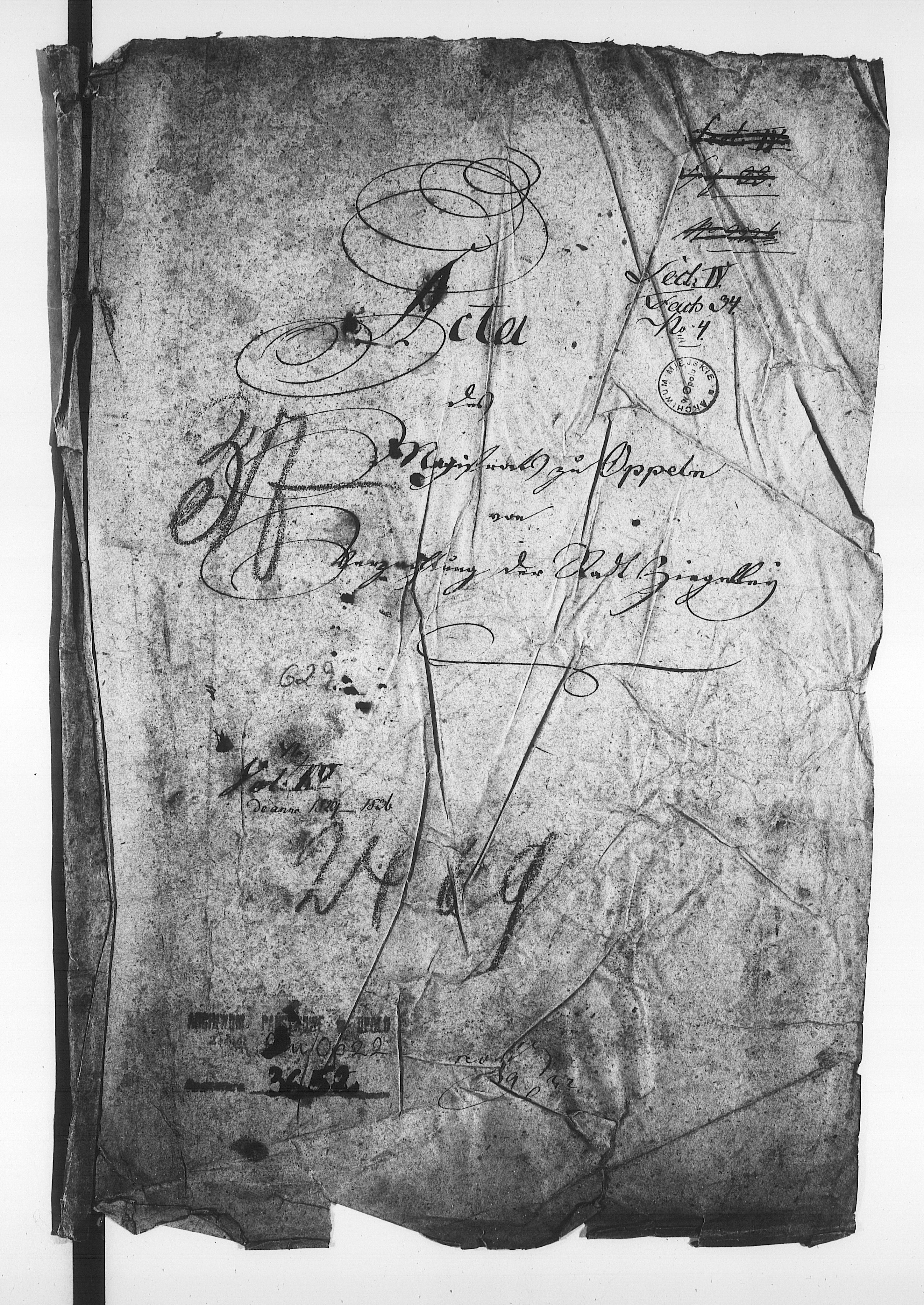 Obraz 4 z jednostki "Acta des Magistrats zu Oppeln von Verpachtung der Stadt Ziegeley Vol. IV de anno 1829 - 1836"