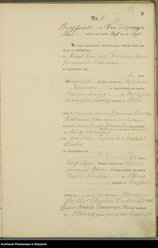 image.from.unit.number "Heiraths-Haupt-Register Nr 1 - 20"