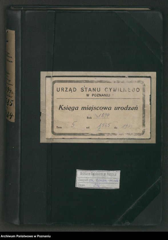 Obraz 2 z jednostki "Księga urodzeń t. V"
