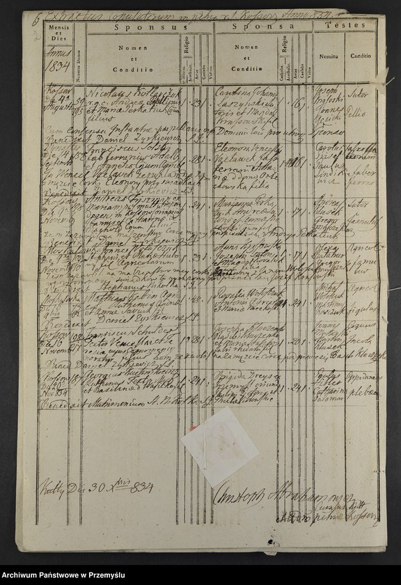 image.from.unit.number "[Odpisy ksiąg urodzeń, małżeństw, zgonów parafii rzymskokatolickich Kosów i Kuty z 1834 roku]"