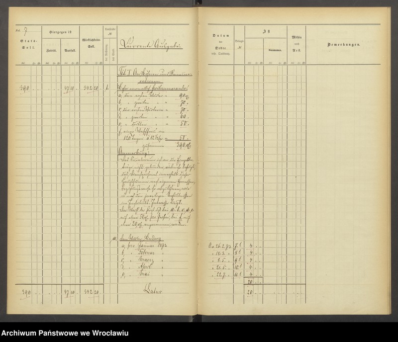 image.from.unit.number "Rechnungen über die Verwaltung der Armenhausabteilung im Classenschen Siechenhause"