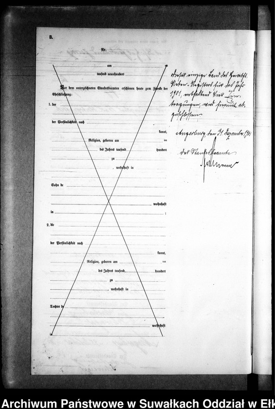 image.from.unit.number "Heiraths-Neben-Register des Preussischen Standes-Amtes Gross Strengeln Kreis Angerburg"