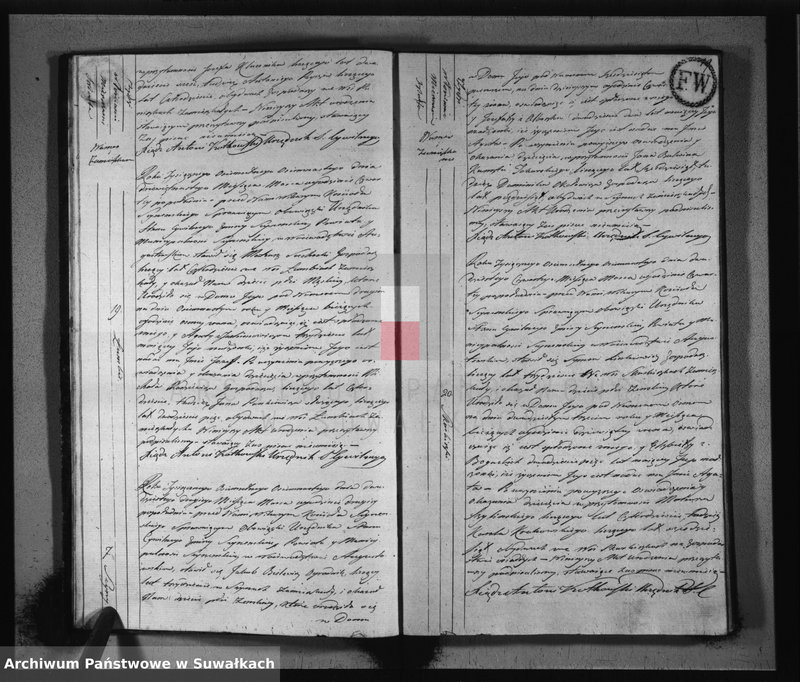 Obraz 12 z jednostki "Akta urodzonych stanu cywilnego gminy seyneńskiey od 1-go stycznia 1818 roku."