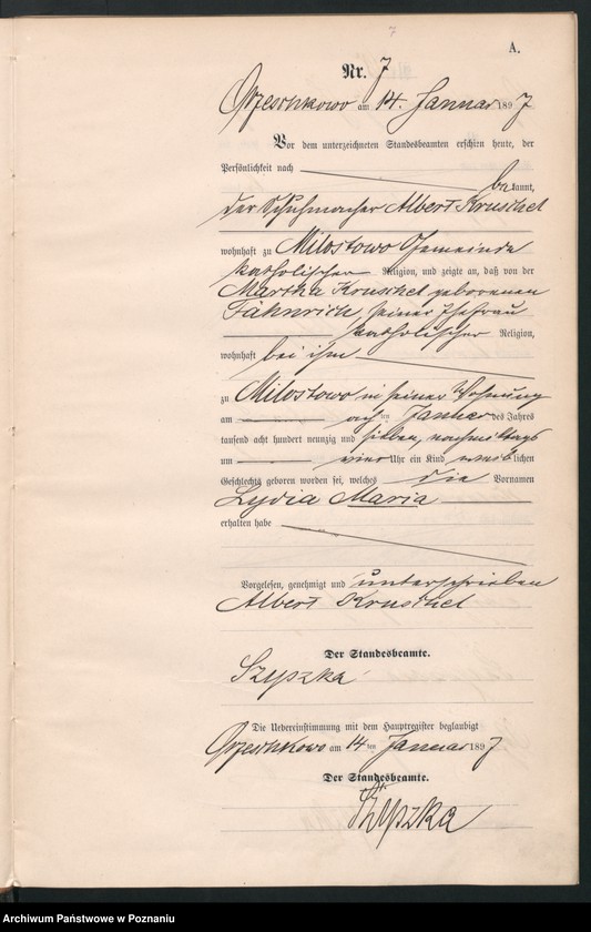 Obraz 10 z jednostki "Księga urodzeń"