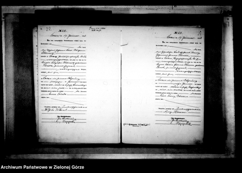 Obraz 16 z jednostki "[Księga akt urodzenia rok 1896-Żary miasto]"