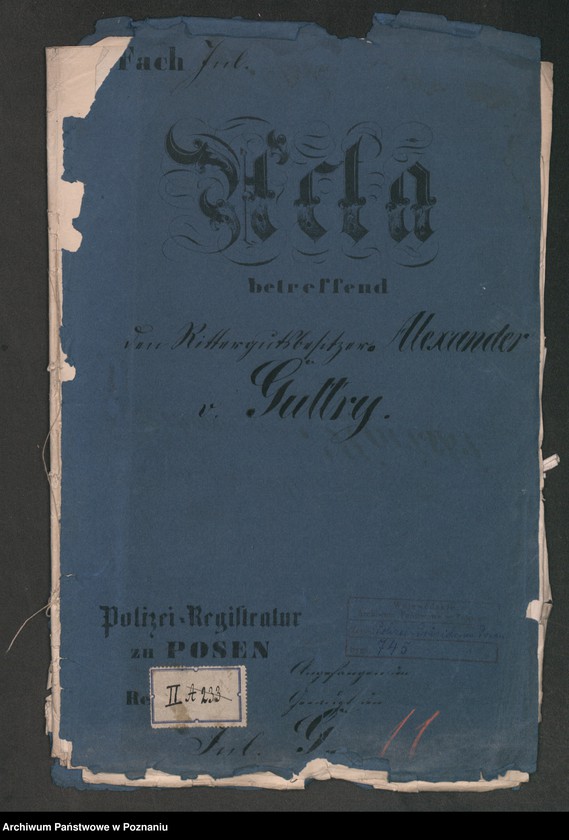 Obraz 2 z jednostki "A. betr. Alexander von Guttry, Gutsbesitzer auch Johann Kurzyna in Paris"