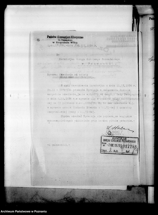 Obraz 16 z jednostki "Państwowe Gimnazjum imienia Przemysława - Rogoźno"