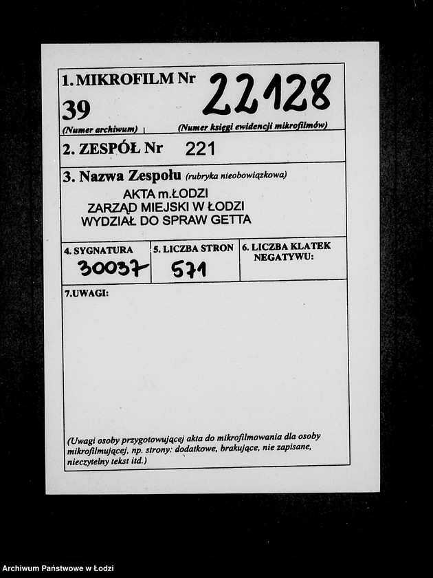 Obraz 2 z jednostki "Erledigte Aufträge von 10000-10999 [Zrealizowane zamówienia na produkty żywnościowe, oleje i inne towary dla Getta]"