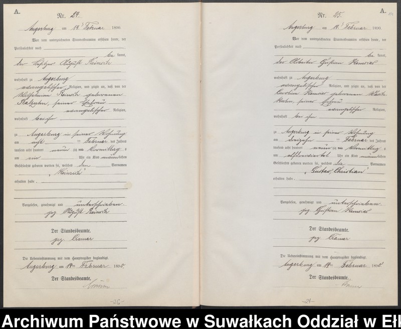 image.from.unit.number "Geburts-Neben-Register des Preussischen Standes-Amtes Angerburg Kreis Angerburg, Band I (Nr1-Nr158)"