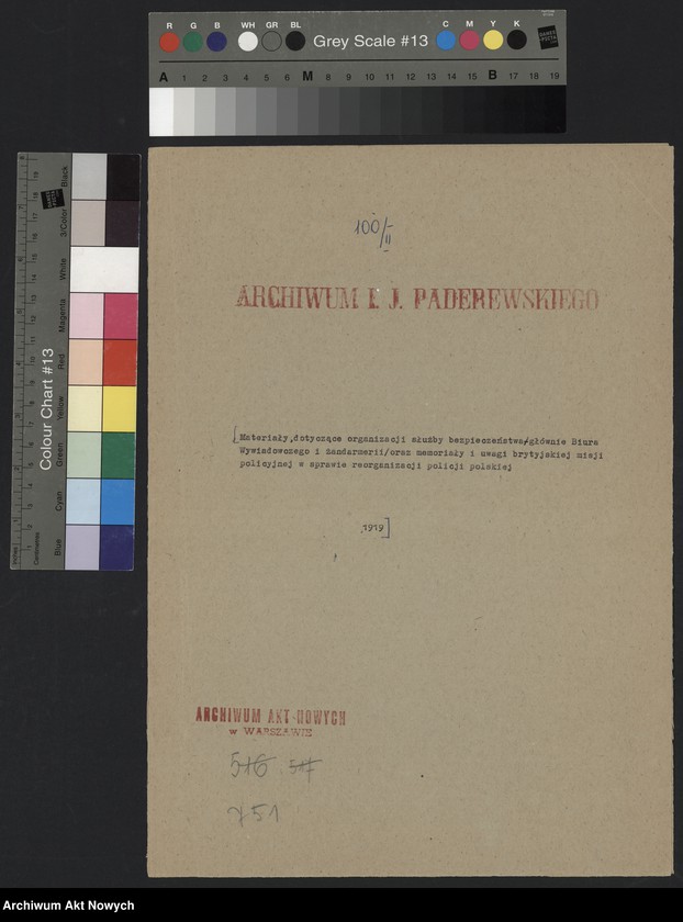 Obraz 2 z jednostki "Materiały dotyczące organizacji służby bezpieczeństwa (głównie Biura Wywiadowczego i żandarmerii) oraz memoriały i uwagi brytyjskiej misji policyjnej w sprawie reorganizacji polskiej"