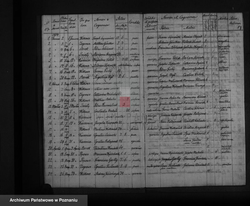 Obraz 13 z jednostki "Liber baptisatorum, copulatorum, mortuorum"