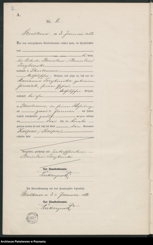 Obraz 5 z jednostki "Geburts-Neben-Register"