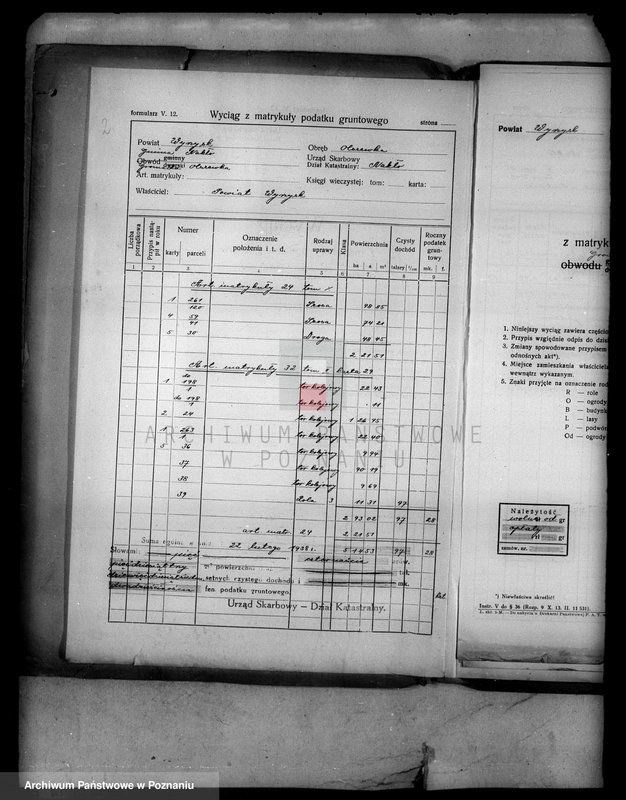 Obraz 7 z jednostki "Wyciągi z matrykuły podatku gruntowego majątku Samostrzel powiatu wyrzyskiego"
