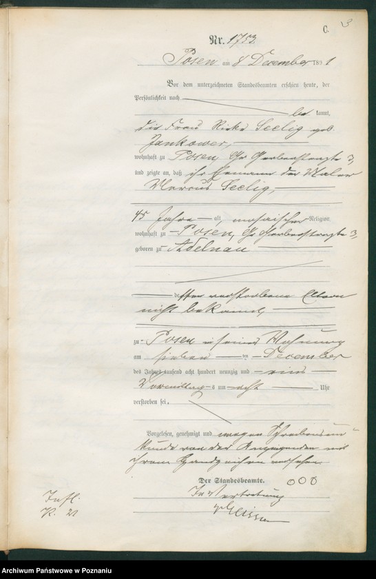 Obraz 6 z jednostki "Księga zgonów t. V"